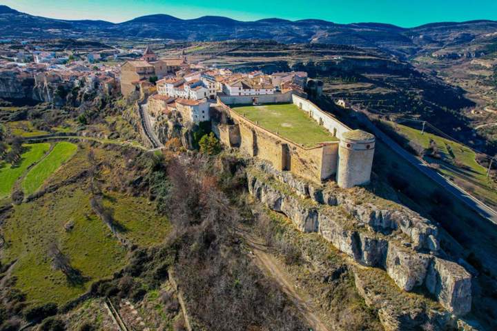 Cantavieja,,Spain,-,January,7th,2023,-,Aerial,View,Of